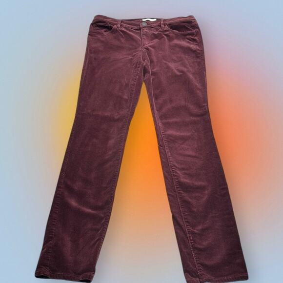 LOFT Women’s 8 Burgundy Purple MODERN SKINNY Corduroy Jeans - Picture 2 of 5